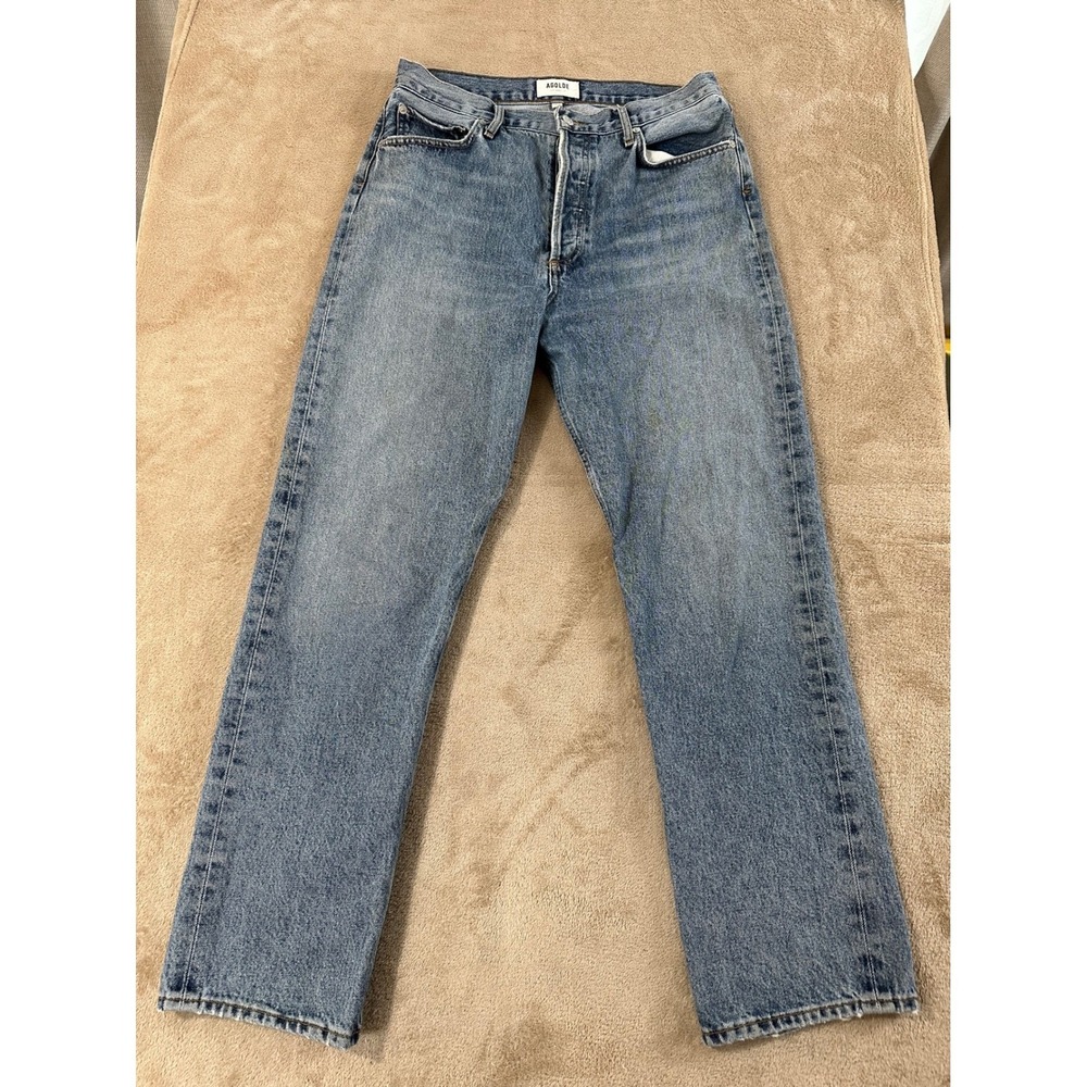 AGOLDE 90's Denim Jeans Women's Size 29‎ (32) Light Blue Organic stitch repaired